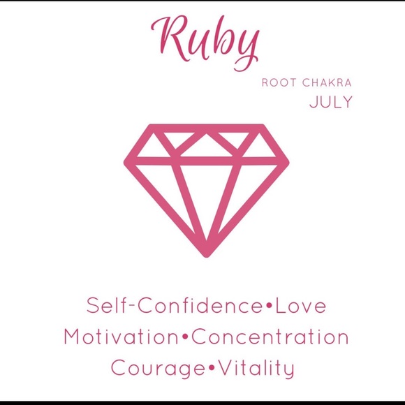 Ruby Necklace In 14k gold filled dainty gemstone - Picture 3 of 3